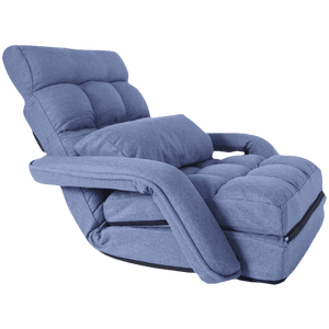 6- POSITION ADJUSTABLE CHAIR SOFA WITH ARMREST & PILLOW