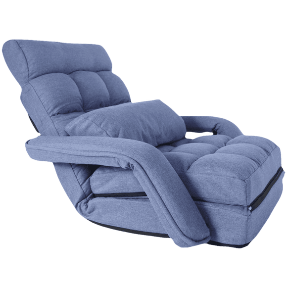 6- POSITION ADJUSTABLE CHAIR SOFA WITH ARMREST & PILLOW