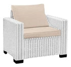 Keter Allibert California Replacement Cushion Pads Armchair Sofa Rattan Garden Cushions(FURNITURE IS NOT INCLUDED) - 2PC Patio Set (Beige)