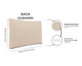 Keter Allibert California Replacement Cushion Pads Armchair Sofa Rattan Garden Cushions(FURNITURE IS NOT INCLUDED) - 2PC Patio Set (Beige)