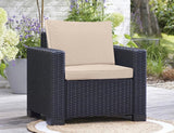 Keter Allibert California Replacement Cushion Pads Armchair Sofa Rattan Garden Cushions(FURNITURE IS NOT INCLUDED) - 2PC Patio Set (Beige)