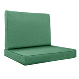Keter Allibert California Replacement Cushion Pads Armchair Sofa Rattan Garden Cushions(FURNITURE IS NOT INCLUDED) - 2PC Patio Set (Green)