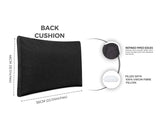 Keter Allibert California Replacement Cushion Pads Armchair Sofa Rattan Garden Cushions(FURNITURE IS NOT INCLUDED) - 2PC Patio Set (Black)