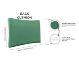 Keter Allibert California Replacement Cushion Pads Armchair Sofa Rattan Garden Cushions(FURNITURE IS NOT INCLUDED) - 2PC Patio Set (Green)