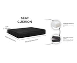 Keter Allibert California Replacement Cushion Pads Armchair Sofa Rattan Garden Cushions(FURNITURE IS NOT INCLUDED) - 2PC Patio Set (Black)