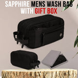 Men’s Travel Toiletry & Grooming Wash Bag – Cosmetic Organizer with Gift Box SAPPHIRE