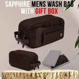 Men’s Travel Toiletry & Grooming Wash Bag – Cosmetic Organizer with Gift Box SAPPHIRE