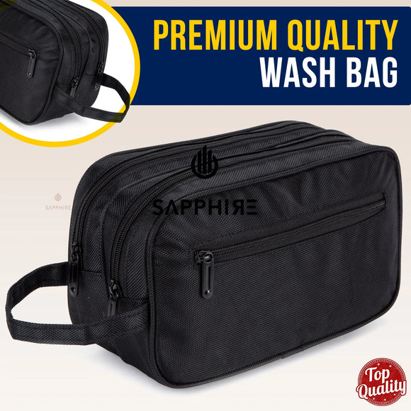 Men’s Travel Wash Bag – Hanging Toiletry Storage, Shaving & Cosmetics Organizer for Gym & Travel SAPPHIRE