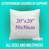 ✅ Super Soft Hollowfibre Cushion Pads – Inner Filler Inserts for Scatter Cushions, Available in Packs of 2, 4, 6, 8, 10 – All Sizes SAPPHIRE