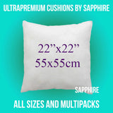✅ Super Soft Hollowfibre Cushion Pads – Inner Filler Inserts for Scatter Cushions, Available in Packs of 2, 4, 6, 8, 10 – All Sizes SAPPHIRE