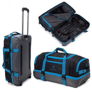 Waterproof Wheeled Holdall Luggage – Large 26" & 30" Travel Duffle Trolley Bag with Wheels SAPPHIRE