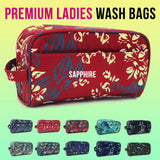 Women’s Large Makeup Toiletry Wash Bag – Travel Cosmetic & Accessory Organizer SAPPHIRE